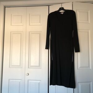 Sundry Black Fitted Midi Dress